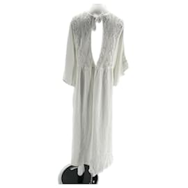 Autre Marque-DIMANCHE SAINT-TROPEZ Robes T.FR Taille Unique Lin-Blanc