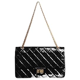Chanel-Black 2013-14 patent maxi 2.55 shoulder bag-Black