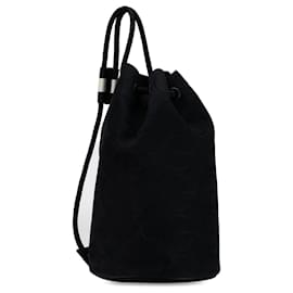 Gucci-Bolsa tipo estilingue com cordão de lona com monograma preto G Gucci-Preto