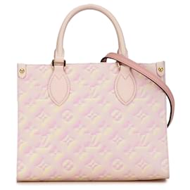 Louis Vuitton-Louis Vuitton Pink Monogram Empreinte Summer Stardust OnTheGo PM-Pink