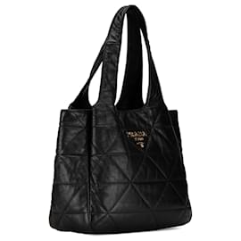 Prada-Borsa Prada Impunture in morbida pelle nera-Nero