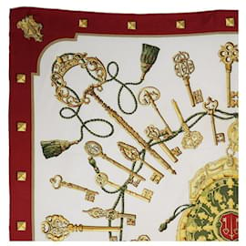 Hermès-Hermes Carré Les Cles Silk Scarf Cotton Scarf en bon état-Autre