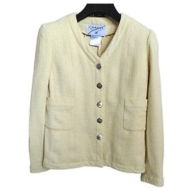 Giacca Chanel in cotone gialla Taglia 38 Giallo