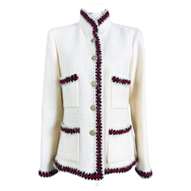 Chanel-Super Rare CC Buttons Tweed Jacket-Cream