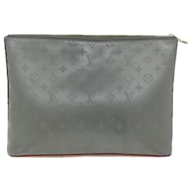 Louis Vuitton-LOUIS VUITTON Monogram Titanium Pochette Cosmos Bag Gray M63240 LV Auth 73801-Brown