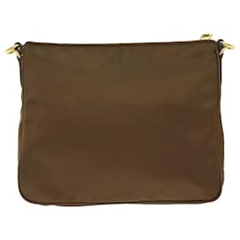 Prada-PRADA Shoulder Bag Nylon Brown Auth ki4473-Brown
