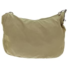 Prada-PRADA Shoulder Bag Nylon Beige Auth 73449-Beige