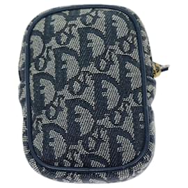 Christian Dior-Christian Dior Trotter Canvas Pouch Navy Auth 73648-Navy blue
