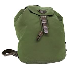 Prada-PRADA Backpack Nylon Khaki Auth 73876-Khaki