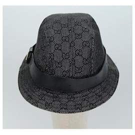Gucci-Chapeau en toile GUCCI GG M Noir Auth am6222-Noir