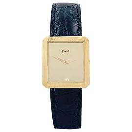 Reloj Piaget, "Protocolo", oro amarillo, piel. Otro