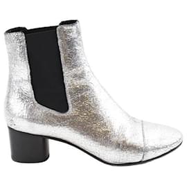 Isabel Marant-Lederstiefel-Silber