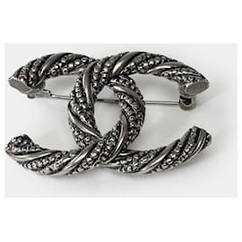 Chanel-CHANEL CC Jewelry in Silver Metal - 101909-Silvery