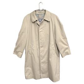 Burberry Raincoat Beige Cotton Polyester Beige