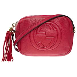 Gucci-Sac GUCCI Soho en Cuir Rouge - 101895-Rouge