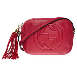 Gucci-GUCCI Soho Tasche aus rotem Leder – 101895-Rot