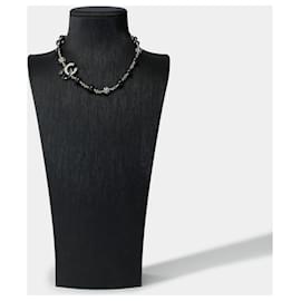 Chanel-CHANEL CC Jewelry in Silver Metal - 101905-Silvery