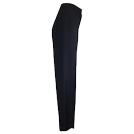 Autre Marque-La Collection Black Phoebe Silk Crepe Trousers-Black