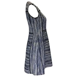 Autre Marque-Robe en tweed tissé à détails métallisés multicolores Jason Wu bleu/noir-Bleu