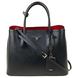 Prada-Double Tote Bag-Black