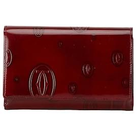 Cartier-Cartier Patent Leather Happy Birthday Continental Wallet Leather Short Wallet in Good condition-Other