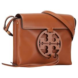 Tory Burch-Tory Burch Leather Miller Logo Crossbody Bag  Leather Shoulder Bag in Excellent condition-Other