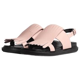 Marni-Sandales en cuir à franges roses - taille EU 36-Rose