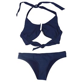 Heidi Klein Navy blue two-piece bikini set - size M Blue