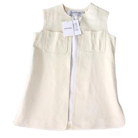Chaleco de cuero de Valentino Garavani Crema
