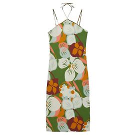 Vestido Ted Baker Lotye con estampado botánico y cuello halter Multicolor