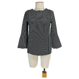 Karl Lagerfeld Striped Top Blue and White Blue