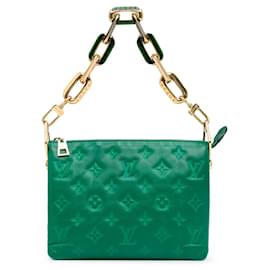 Louis Vuitton-Louis Vuitton Coussin BB con monogramma verde in rilievo-Verde