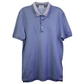 Polo Salvatore Ferragamo de algodón azul Azul