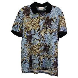 Salvatore Ferragamo Polo floral de algodón azul Otro