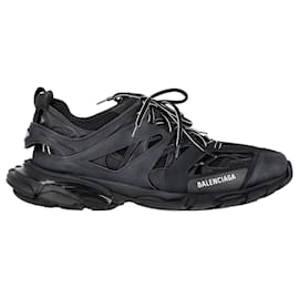 Balenciaga-Balenciaga Track Sneakers in Black Polyurethane-Black