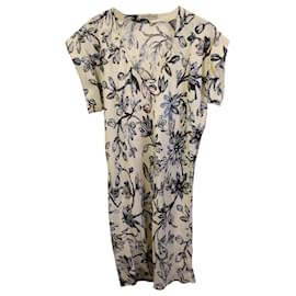 Balenciaga-Balenciaga Printed Mini Dress in White Cotton-White