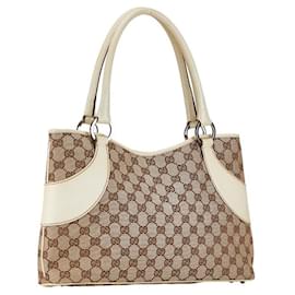 Gucci-Bolso tote de lona Gucci GG Bolso tote de lona 113015 en buen estado-Otro