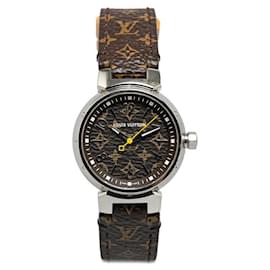 Louis Vuitton-Louis Vuitton Quartz Tambour Wrist Watch Metal Quartz R15231 in Excellent condition-Other