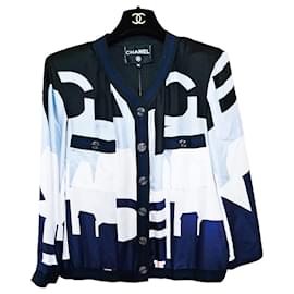 Chanel-Chanel jacket 2020-Black,White,Blue