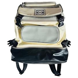 Chanel-Vintage Backpack-Black,Cream