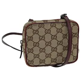 Gucci-GUCCI Borsa a tracolla in tela GG Beige 120975 Auth 73652-Beige