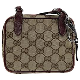 Gucci-GUCCI Borsa a tracolla in tela GG Beige 120975 Auth 73652-Beige