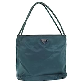 Prada-PRADA Borsa tote in nylon blu turchese Auth 73880-Altro