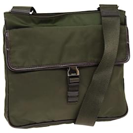 Prada-PRADA Shoulder Bag Nylon Khaki Auth 73884-Khaki