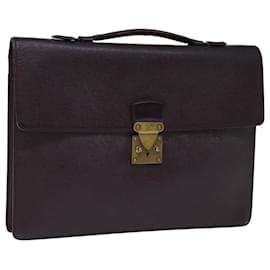 Louis Vuitton-LOUIS VUITTON Taiga Serviette Kourad Business Bag Acajou M30076 Autenticação de LV 74026-Outro