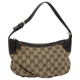 Gucci-GUCCI Borsa a tracolla in tela GG Beige 224093 Auth 73651-Beige