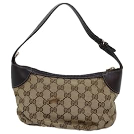 Gucci-GUCCI Borsa a tracolla in tela GG Beige 224093 Auth 73651-Beige