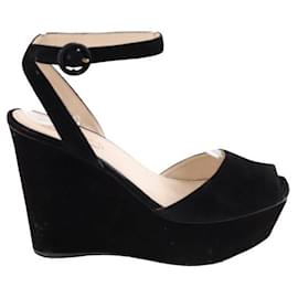 Prada-Suede heels-Black