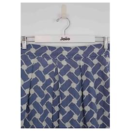 Hermès-Linen skirt-Blue