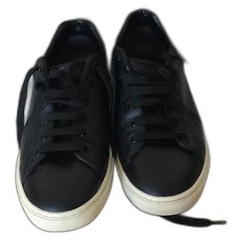 Louis Vuitton Frontrow Leder Sneaker schwarz Schwarz